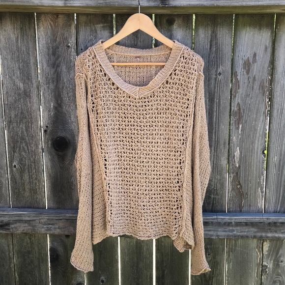 Free People Sweaters - Free People Crocheted Knitted Dolman Sweater